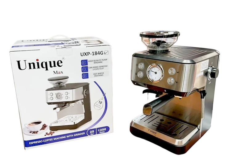 اسپرسو ساز با آسیاب قهوه یونیک مدل UXP_184G