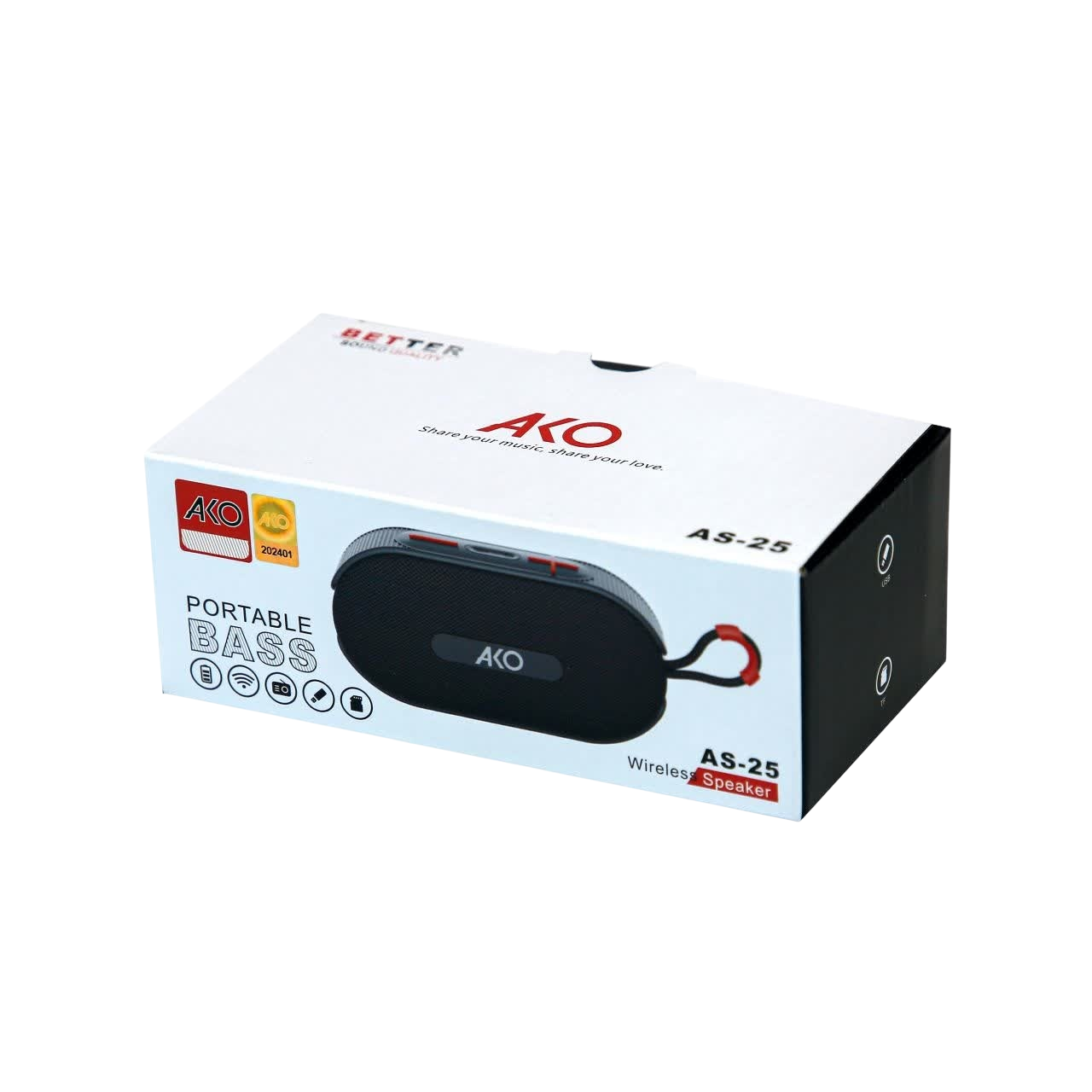 اسپیکر بلوتوثی قابل حمل آکو مدل AS-25