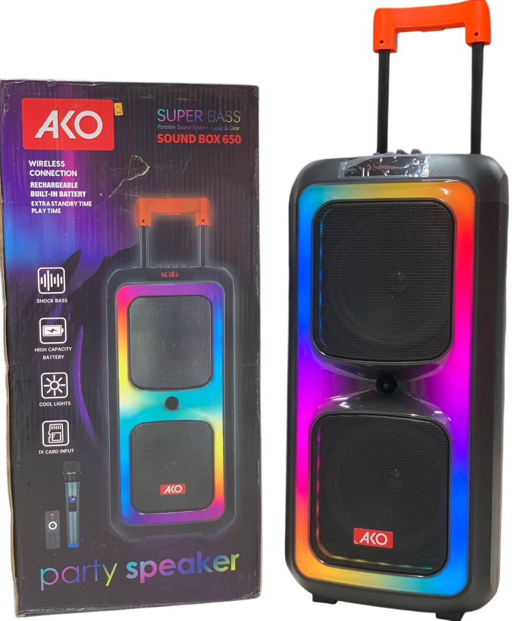 اسپیکر بلوتوثی قابل حمل آکو مدل sound box 650